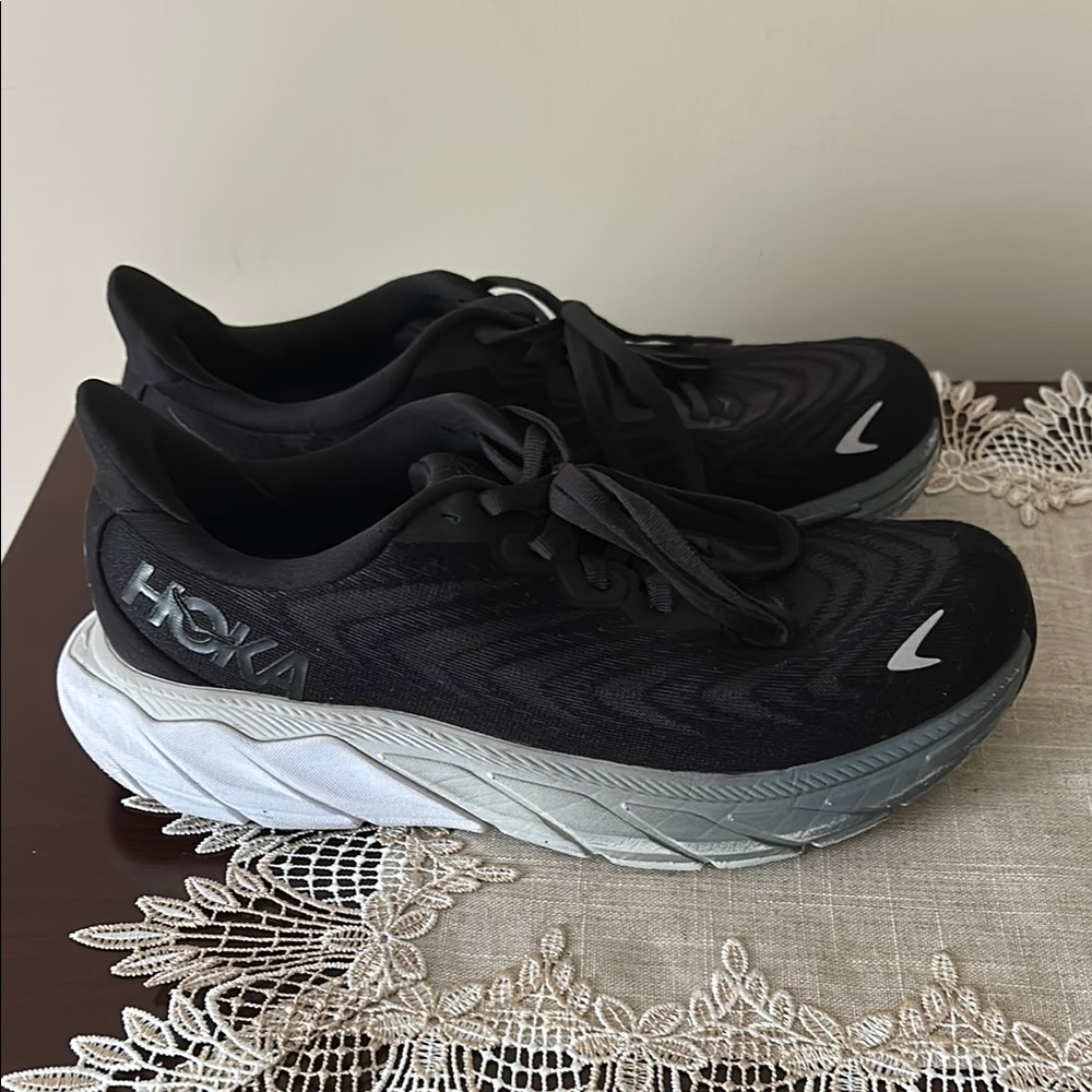 HOKA Black and Gray Running Shoes